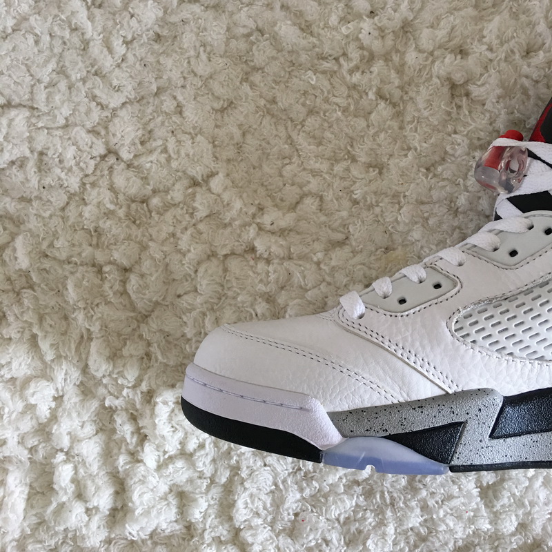 Authentic Air Jordan 5 White Cement